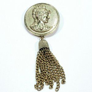 Sarah Coventry Roman Soldier Tassel Brooch